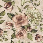 Ткань «Розы бежевые». 34564